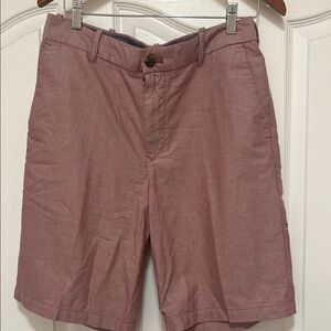 IZOD Newport Oxford Chino Shorts Mens Size 32 Saltwater Red Like New
